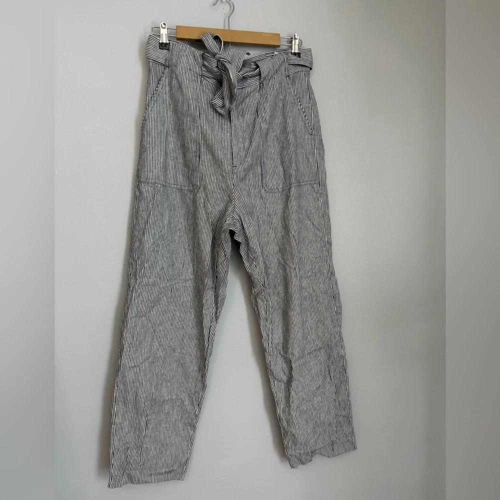 Banana Republic Factory Striped Gray Chinos